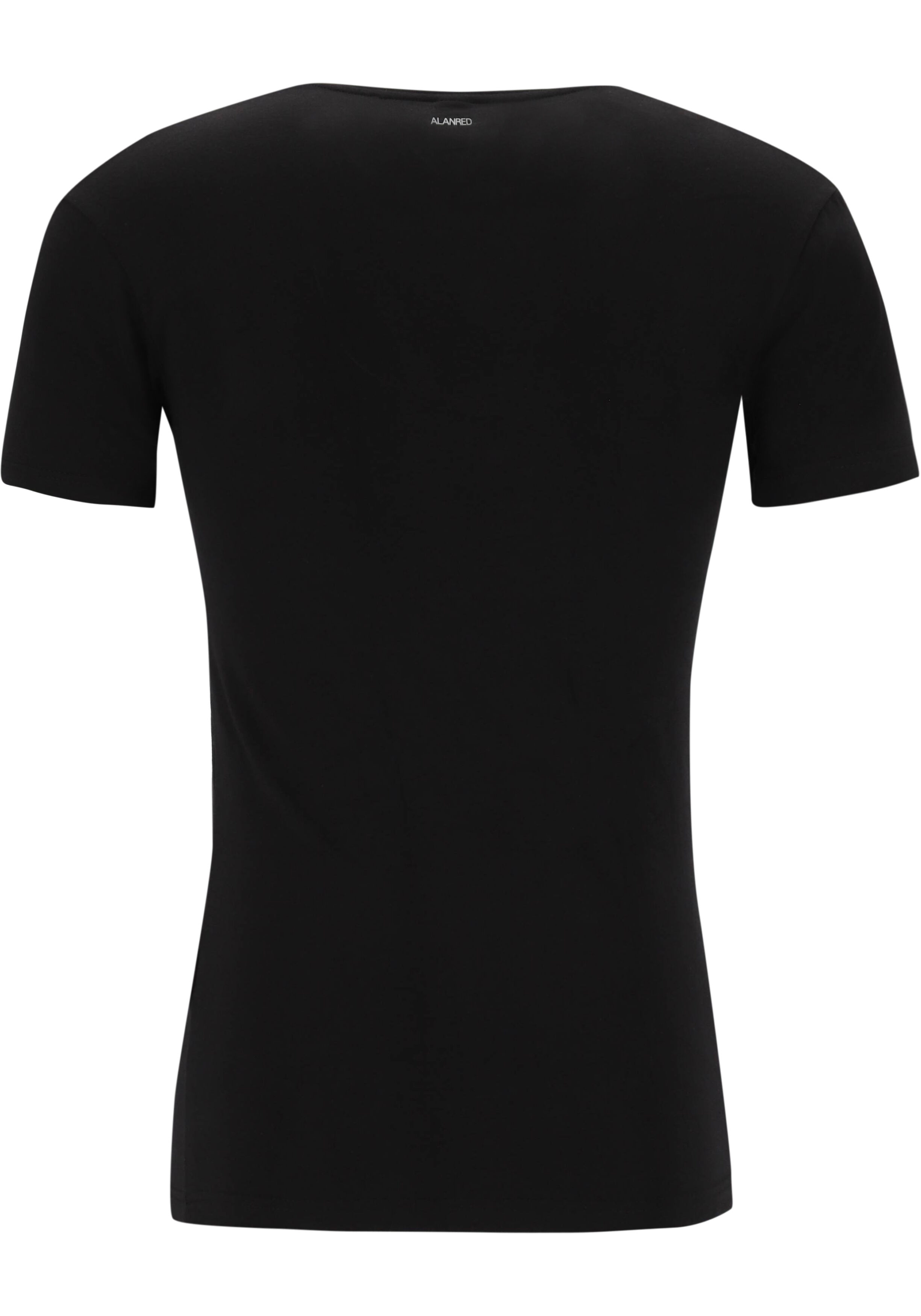 ALAN RED T-shirts no neck (2-pack), diepe V-hals, zwart